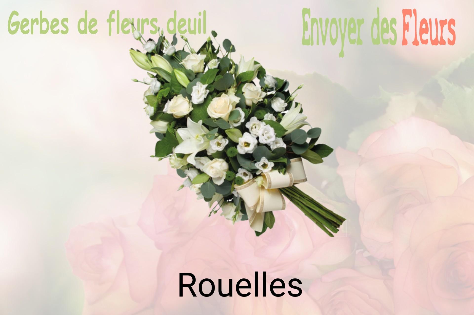 Gerbe de fleurs de deuil livrée à Rouelles